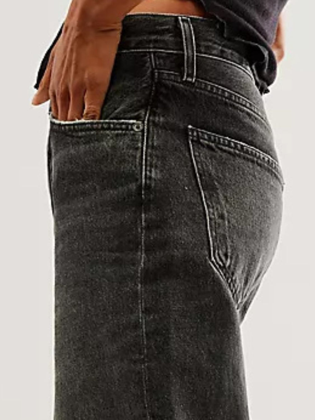 Cuffed Jeans with Pockets