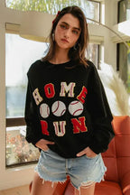 BiBi Baseballs Homerun Patches French Terry Sweatshirt