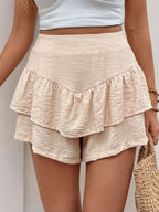 Perfee Layered High Waist Shorts