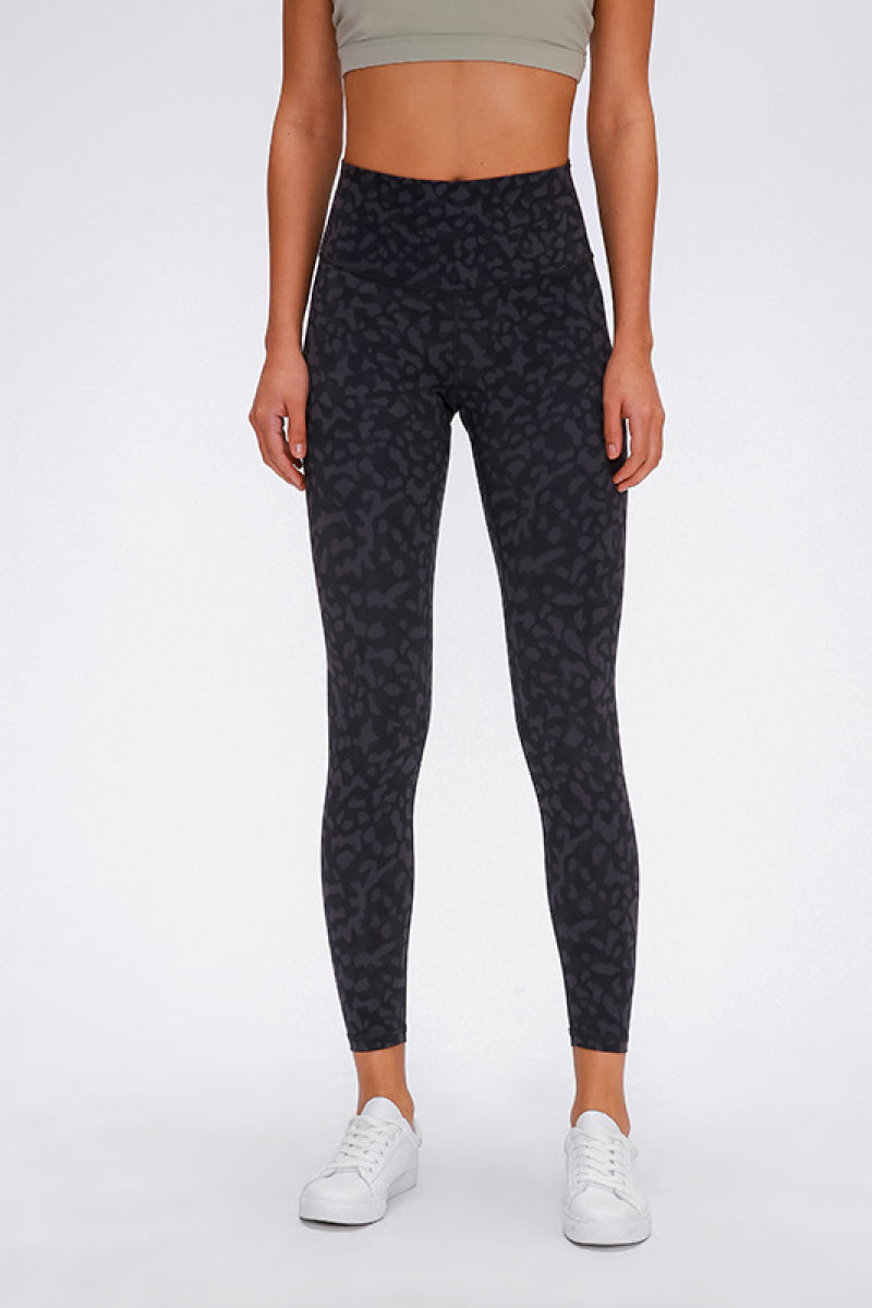 Millennia Wide Seamless Band Waist Sports Leggings - felvior