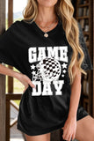 GAME DAY Round Neck Short Sleeve T-Shirt - felvior