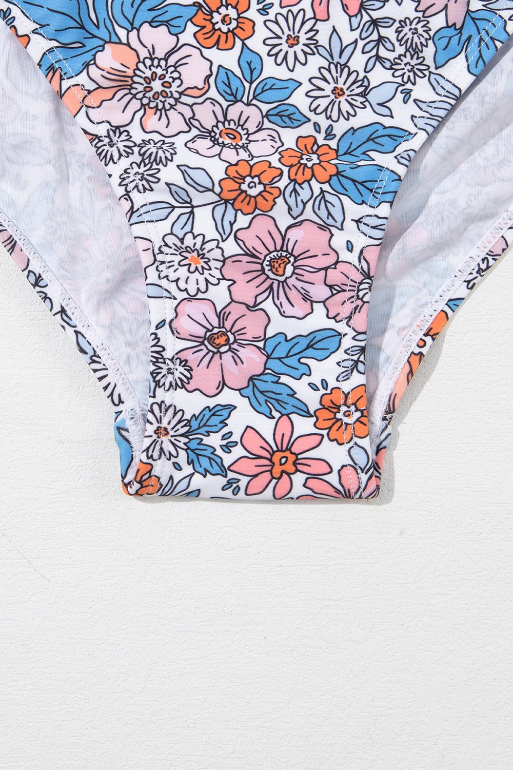 Drawstring Printed Wide Strap Swim Dress - felvior