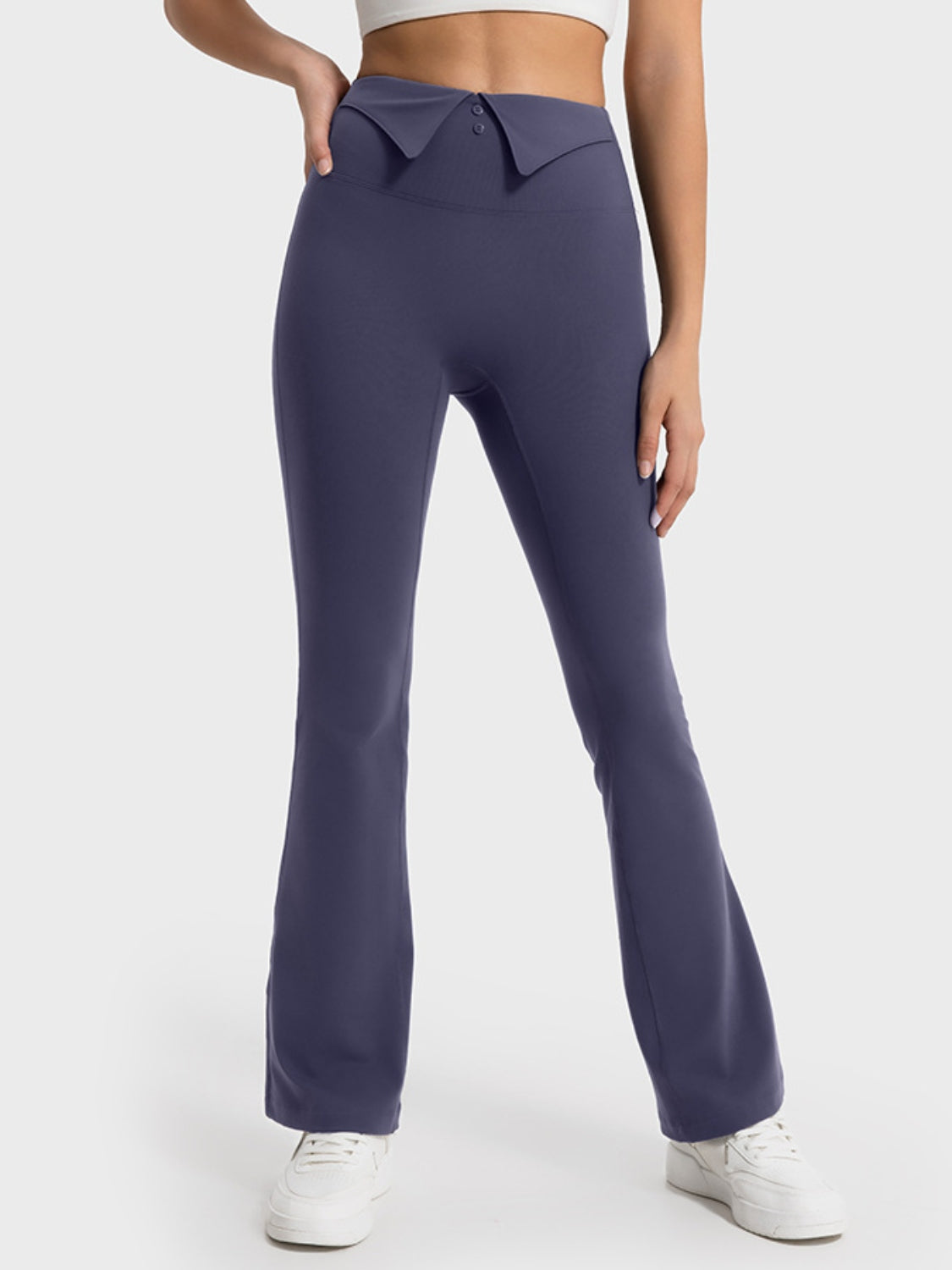 Millennia Wide Waistband Bootcut Sport Pants - felvior