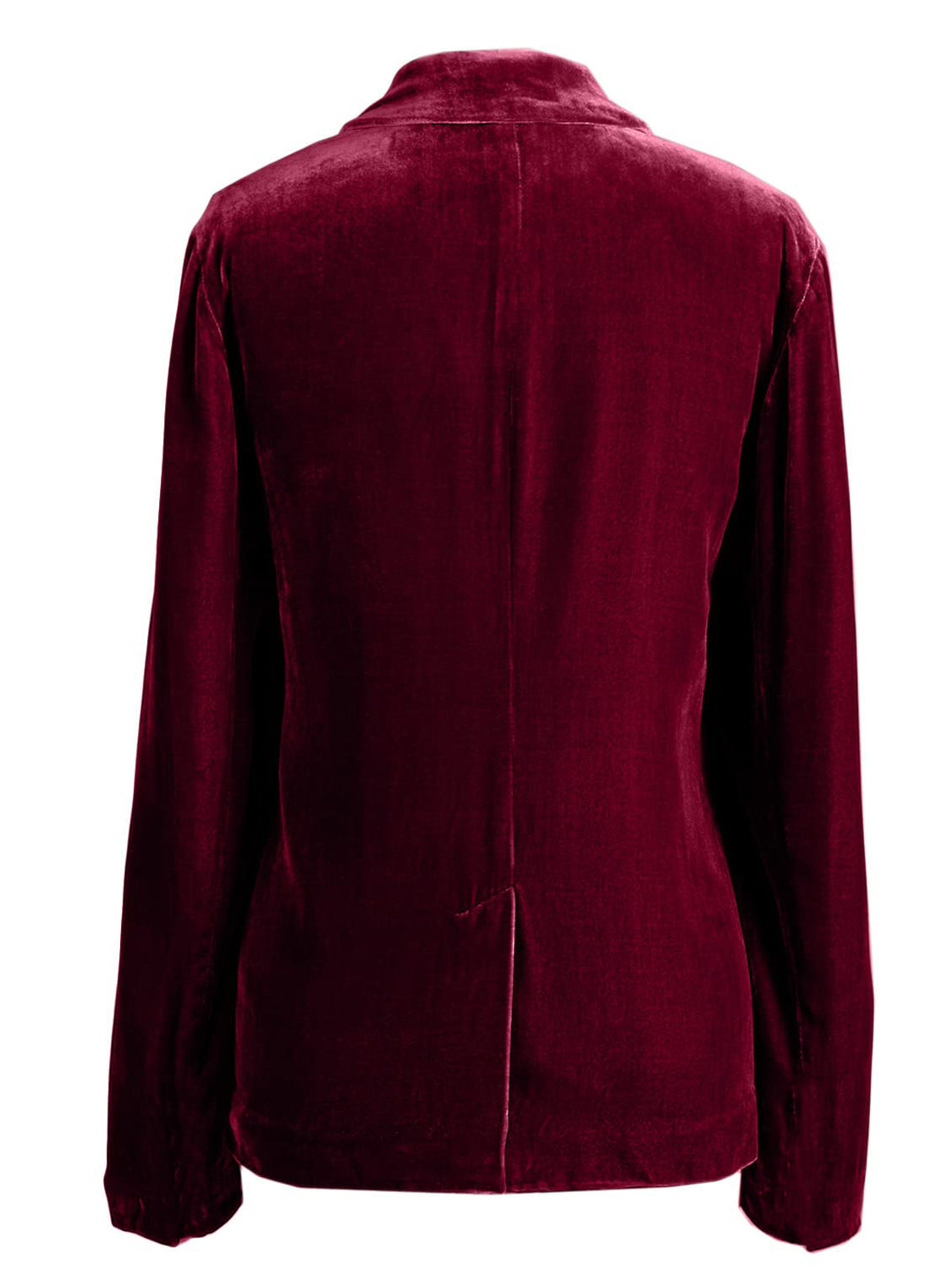 Pocketed Button Up Lapel Collar Blazer - felvior