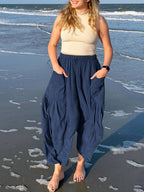 Full Size Drawstring Pants with Pockets Plus Size