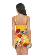 Printed Wide Strap Two-Piece Swim Set