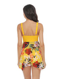 Printed Wide Strap Two-Piece Swim Set - felvior