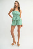 MABLE Gingham Tube Top and Shorts Set - felvior