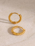 18K Gold-Plated Stainless Steel Huggie Earrings - felvior