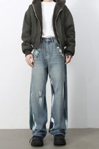 Men's Paint Wide Leg Jeans
