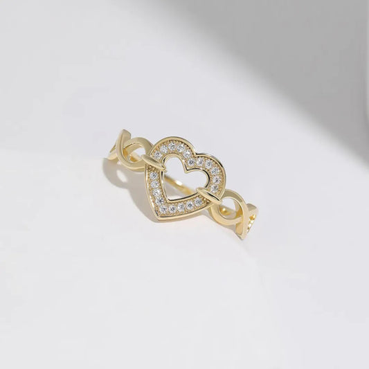 925 Sterling Silver Heart Ring - felvior