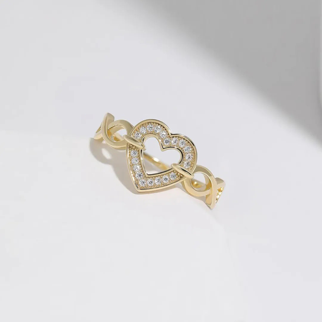 925 Sterling Silver Heart Ring - felvior