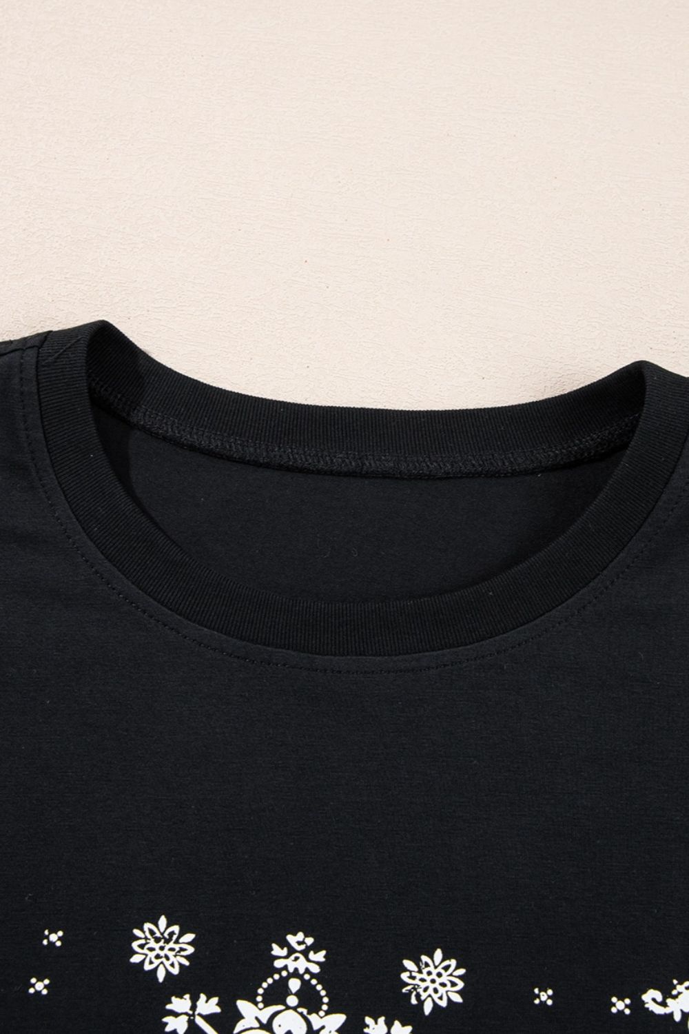 Paisley Round Neck Half Sleeve T-Shirt