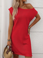 One Shoulder Mini Sweater Dress
