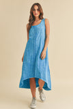 Aemi + Co High-Low Hem Scoop Neck Midi Tank Dress - felvior