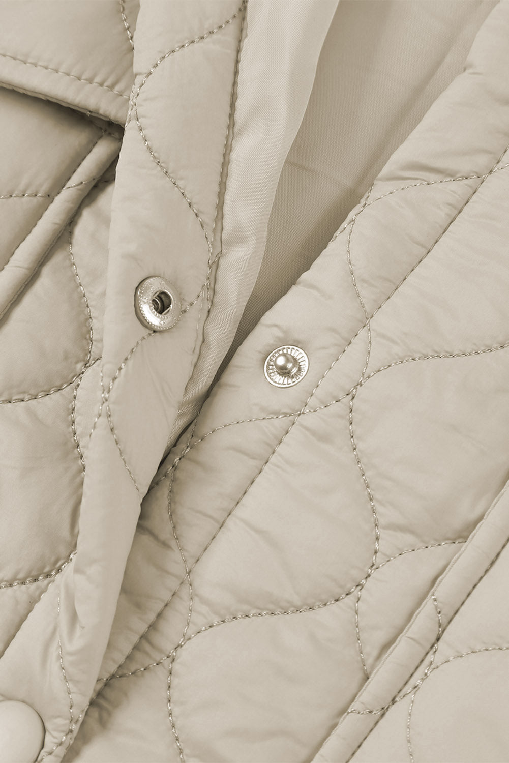 Snap Down Collared Winter Coat - felvior