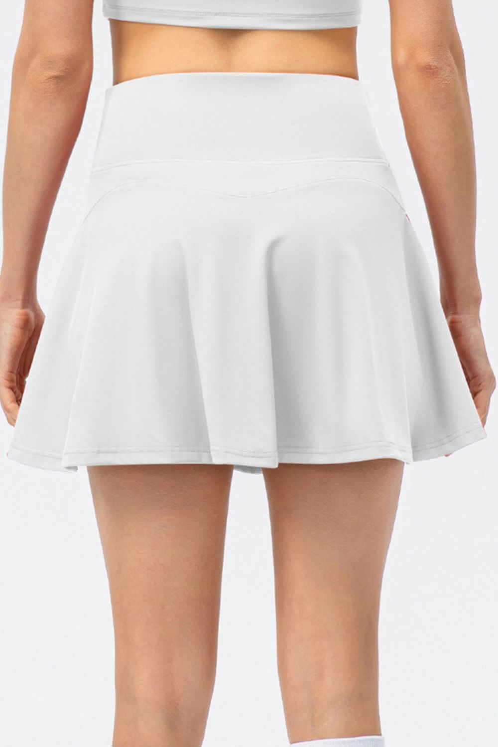High Waist Wide Waistband Active Skirt - felvior