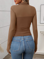 Mock Neck Long Sleeve Top