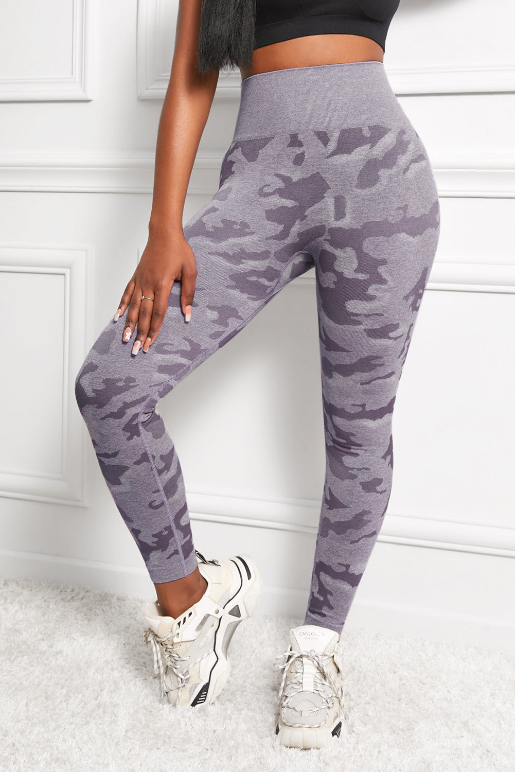 Camo Print Seamless High Waist Yoga Leggings Hauptbild