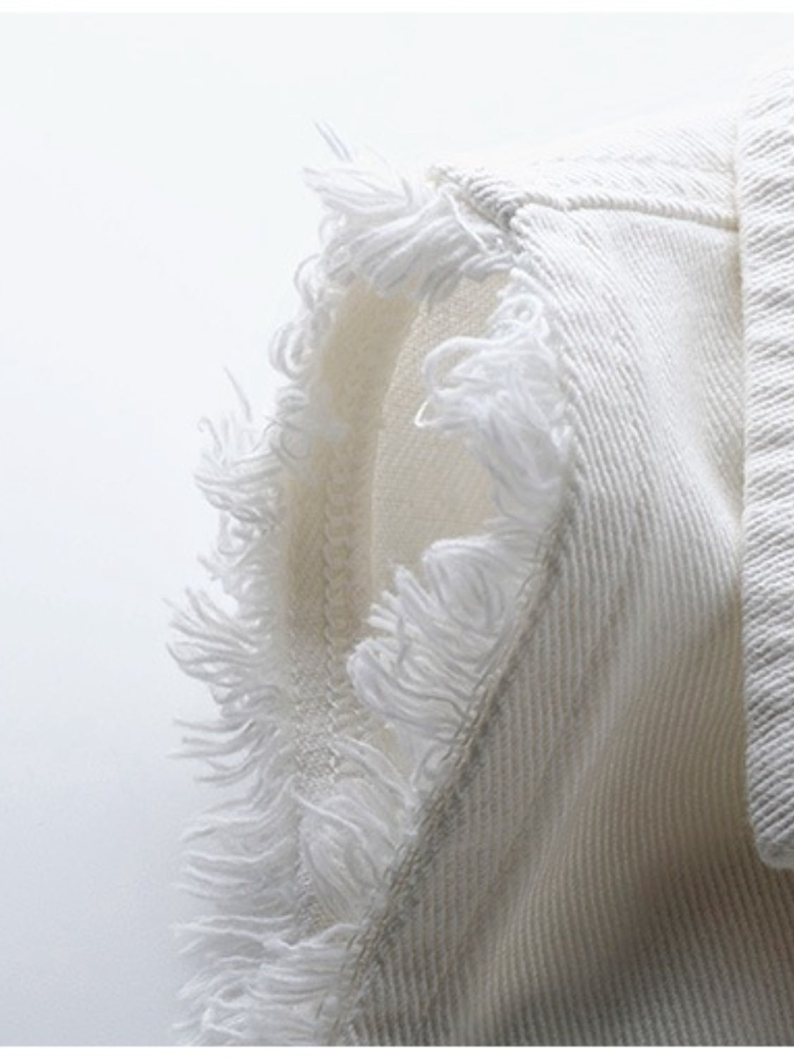 Full Size Button Down Raw Hem Sleeveless Denim Jacket Plus Size