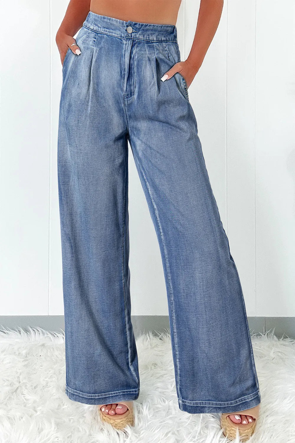 High Waist Wide Leg Jeans - felvior