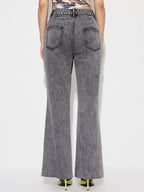 High Waist Bootcut Jeans with Pockets