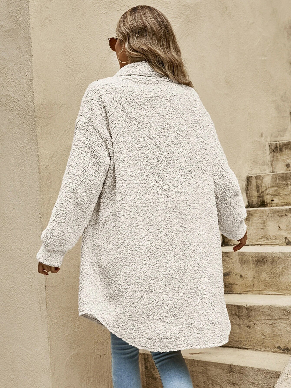 Collared Button Down Coat - felvior