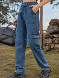 High Waist Cargo Jeans - felvior