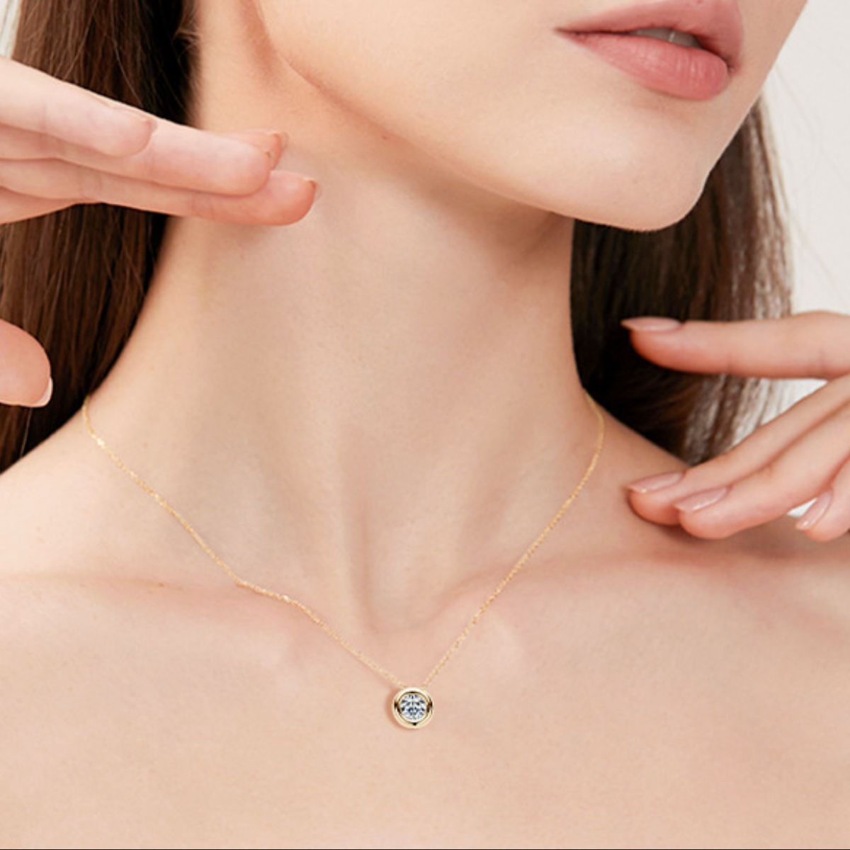 1 Carat Moissanite 925 Sterling Silver Necklace - felvior