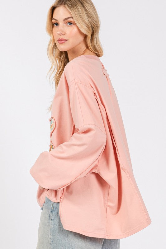 SAGE + FIG Flower Patch Dropped Shoulder Oversize Top Zweitbild