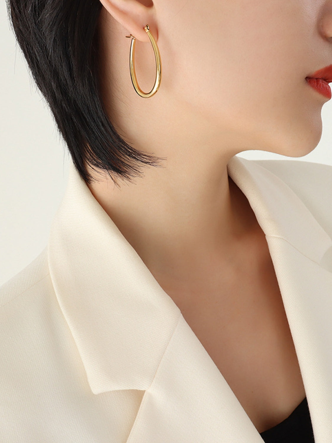 18K Gold-Plated Titanium Steel Earrings - felvior