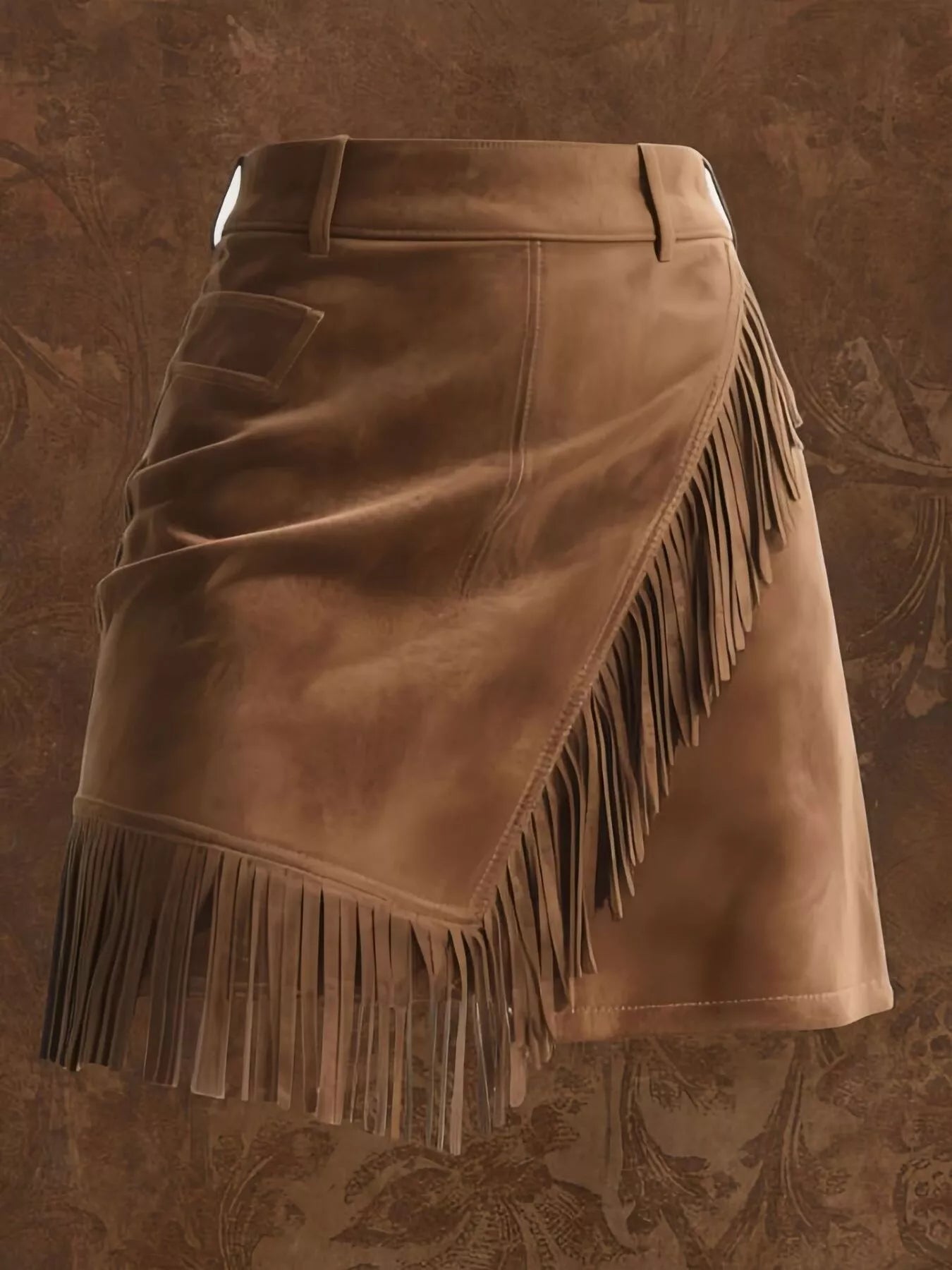 Fringe Suede Mini Skirt Secondary image