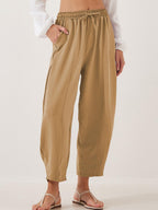 Full Size Drawtising Cropped Jogger Pants Plus Size