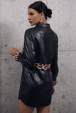 Ivy Lane Tied Leopard Snap Down Trench Coat - felvior