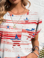 Printed Round Neck Short Sleeve T-Shirt