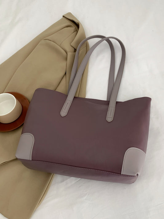 PU Leather Medium Tote Bag - felvior