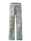 Men's Waste Soil Style Straight Leg Jeans