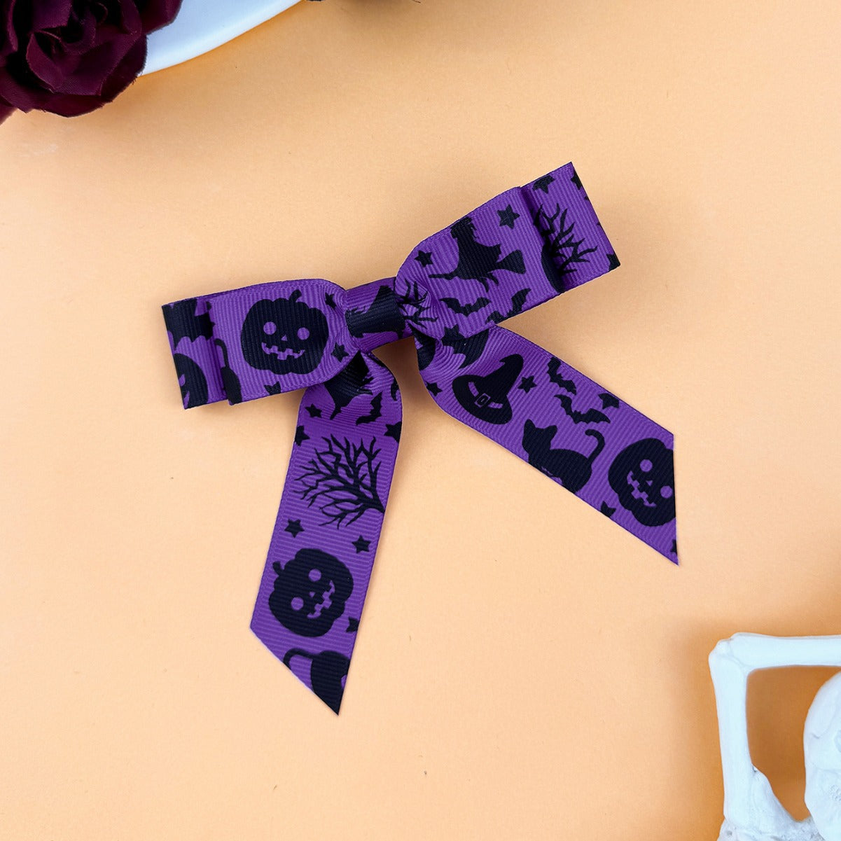 2-Piece Polyester Bow Hair Clip - felvior
