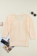 Openwork Open Front Cardigan