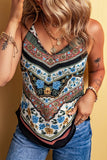 Mixed Floral Chevron Pattern Cami - felvior