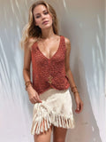 Crochet V-Neck Tank - felvior