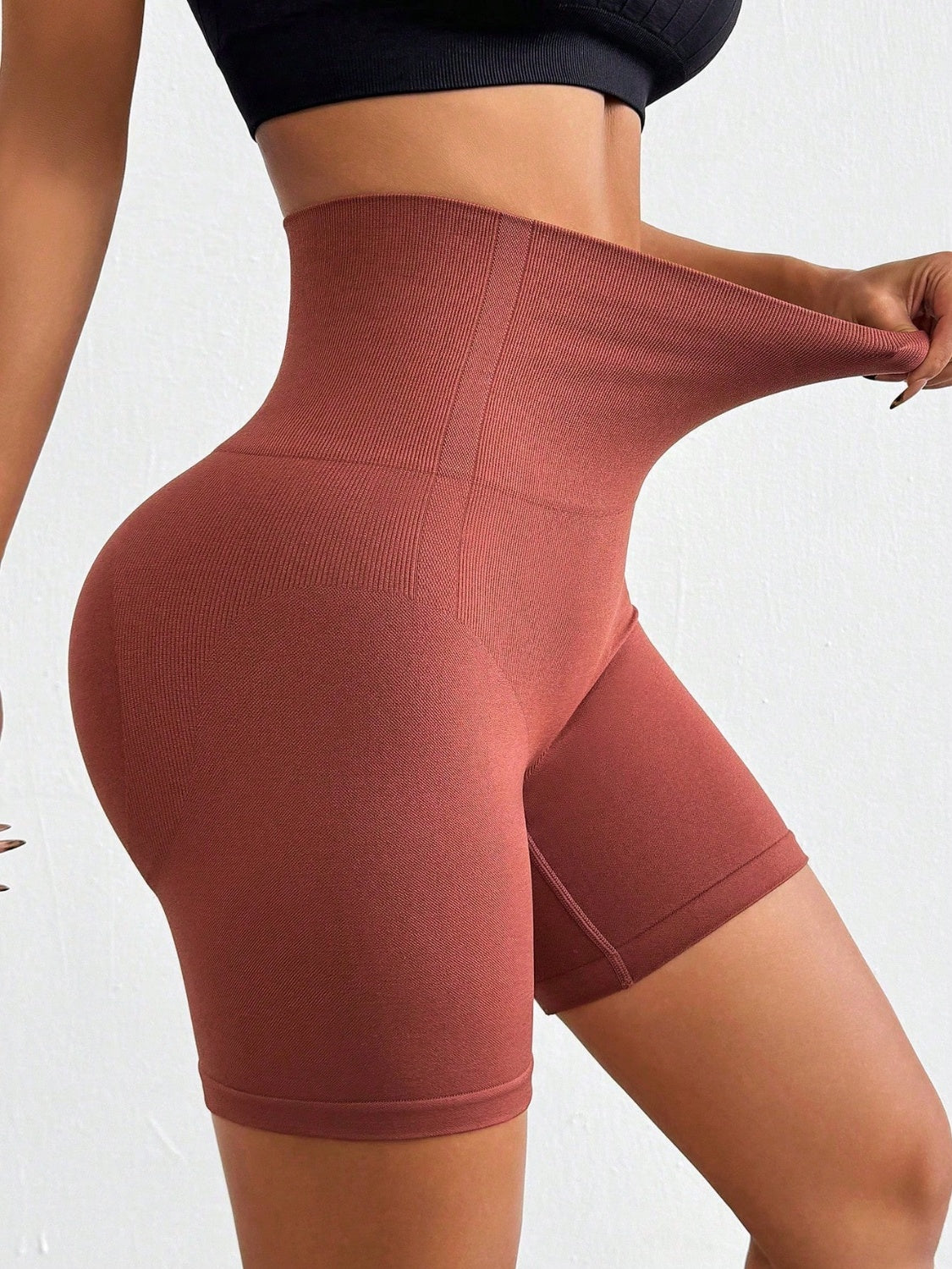 Seamless High Waist Active Shorts - felvior
