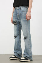 Men's Distressed Loose Fit Jeans