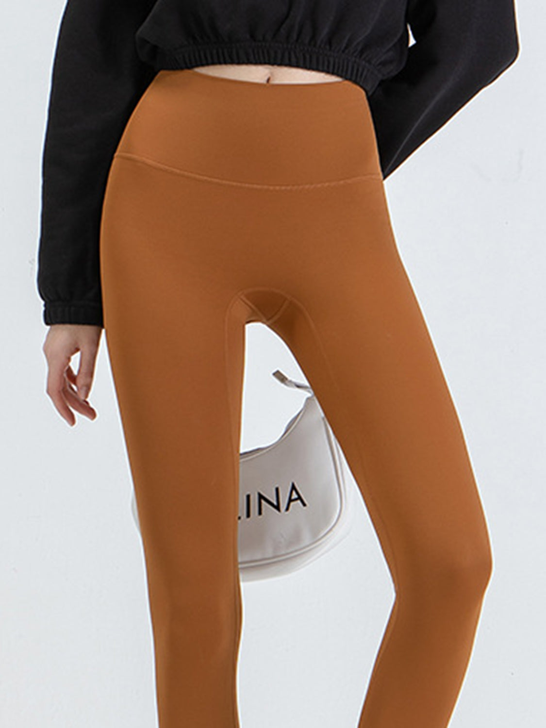 Wide Waistband Sports Leggings - felvior