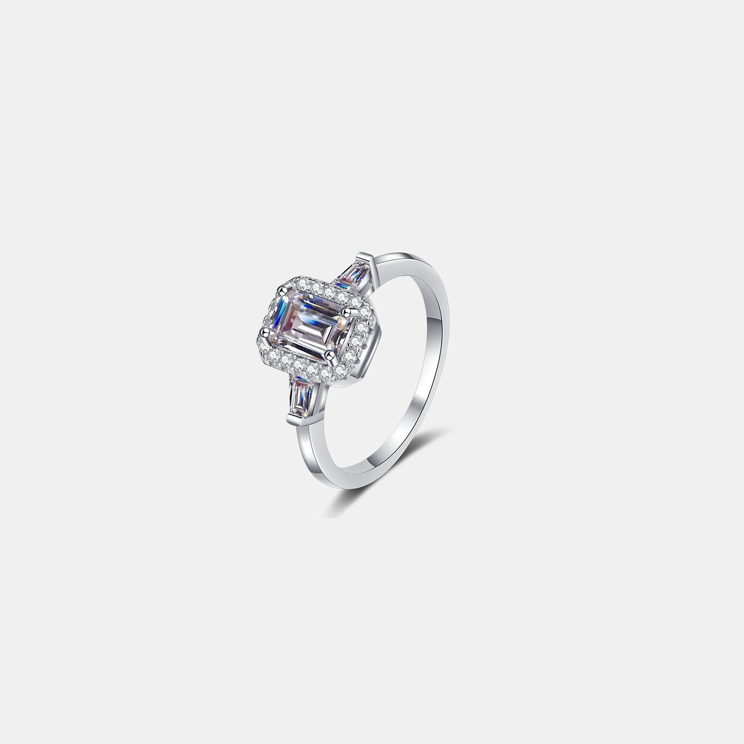 1 Carat Moissanite 925 Sterling Silver Ring - felvior