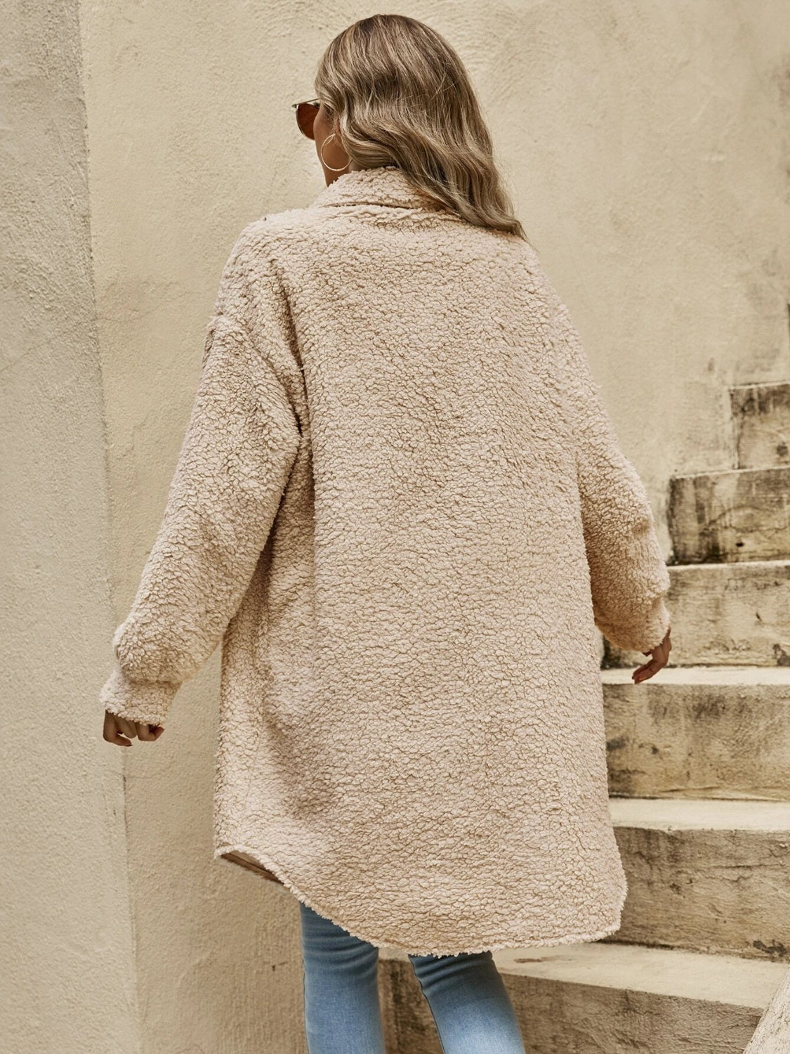 Collared Button Down Coat - felvior