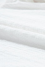 Floral Embroidered Puff Sleeve Notched Blouse