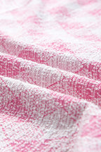 Geometric Print Textured Flap Pocket Shacket