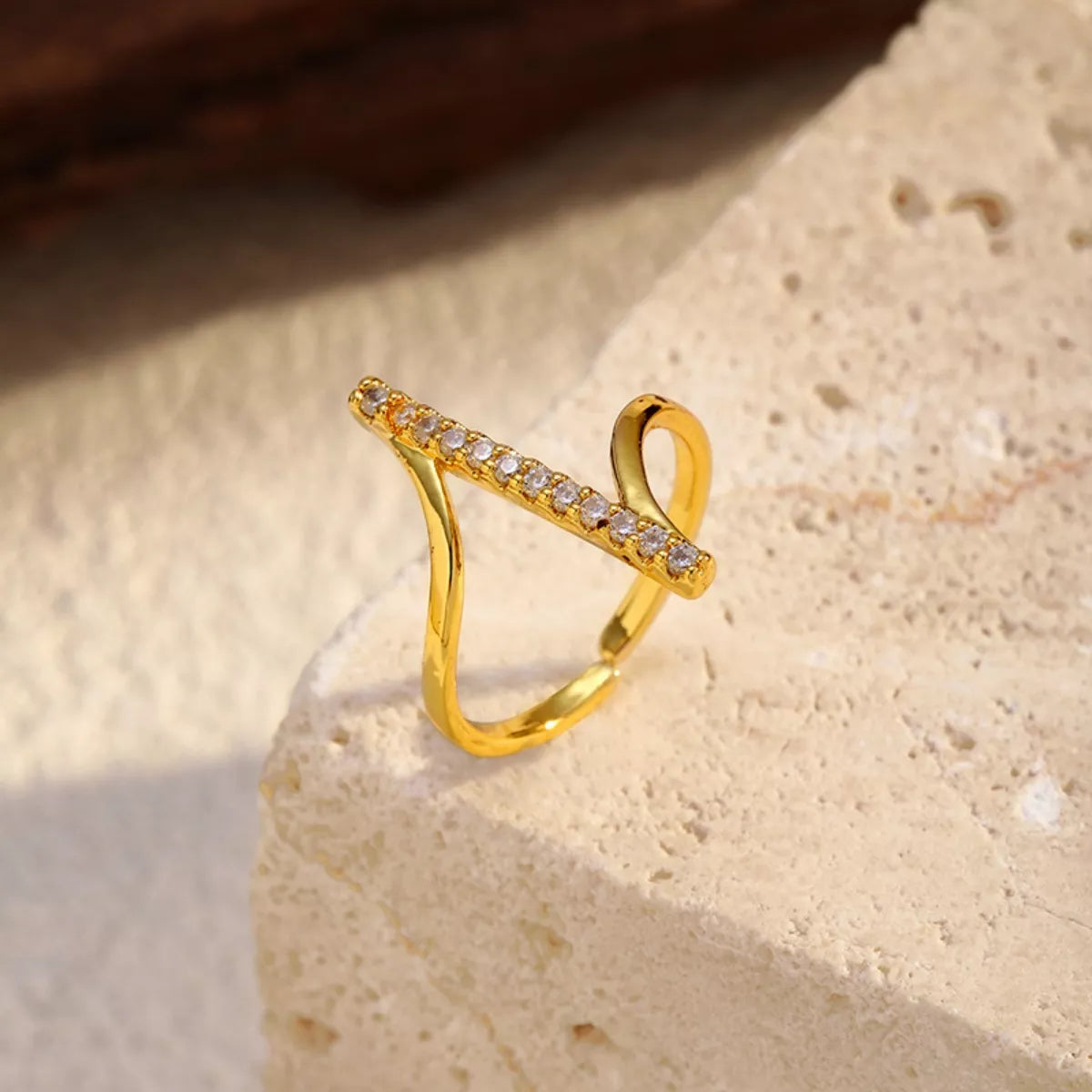 Irregular Rhinestone Ring Secondary image