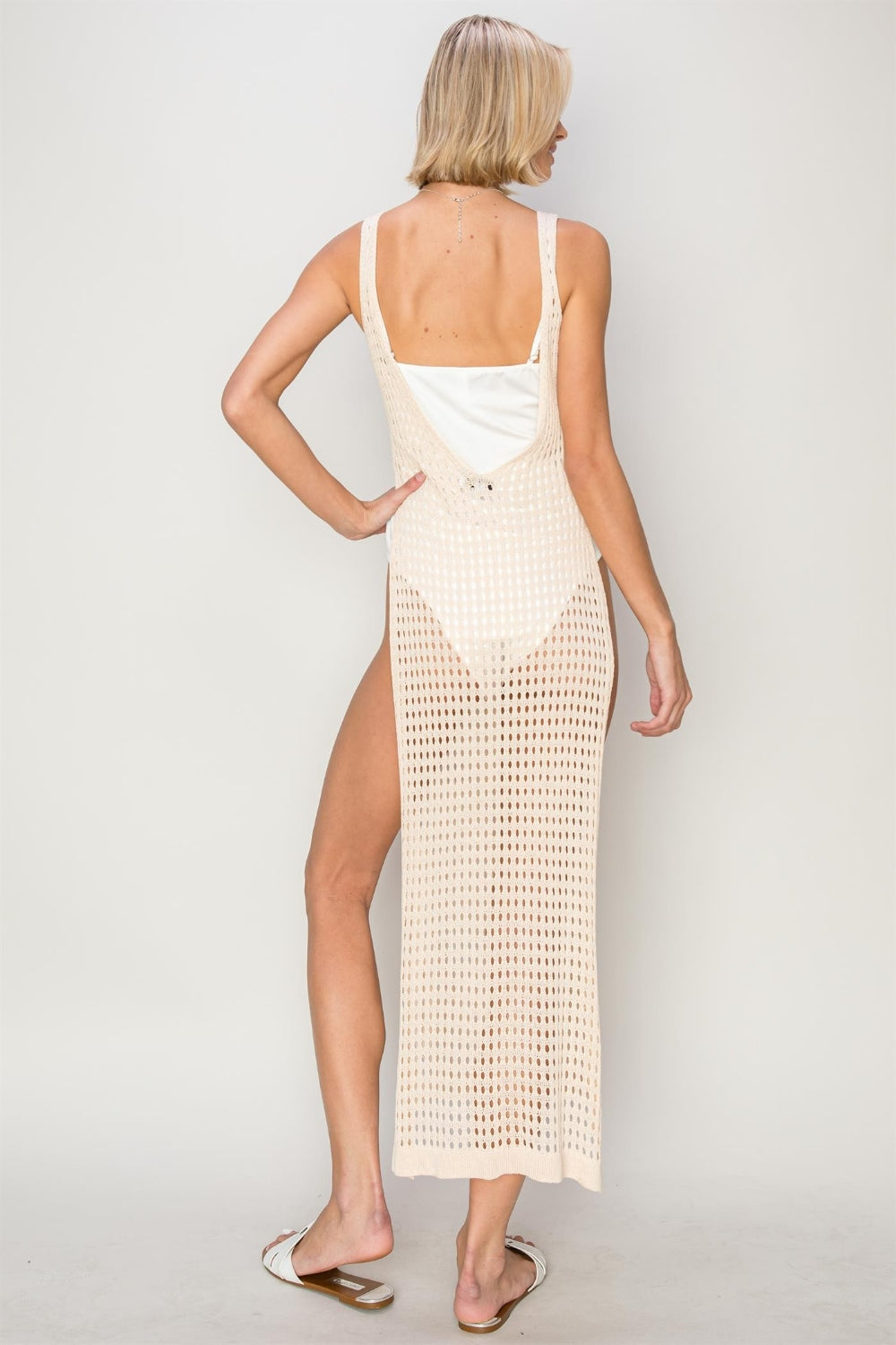 HYFVE Crochet Backless Cover Up Dress - felvior